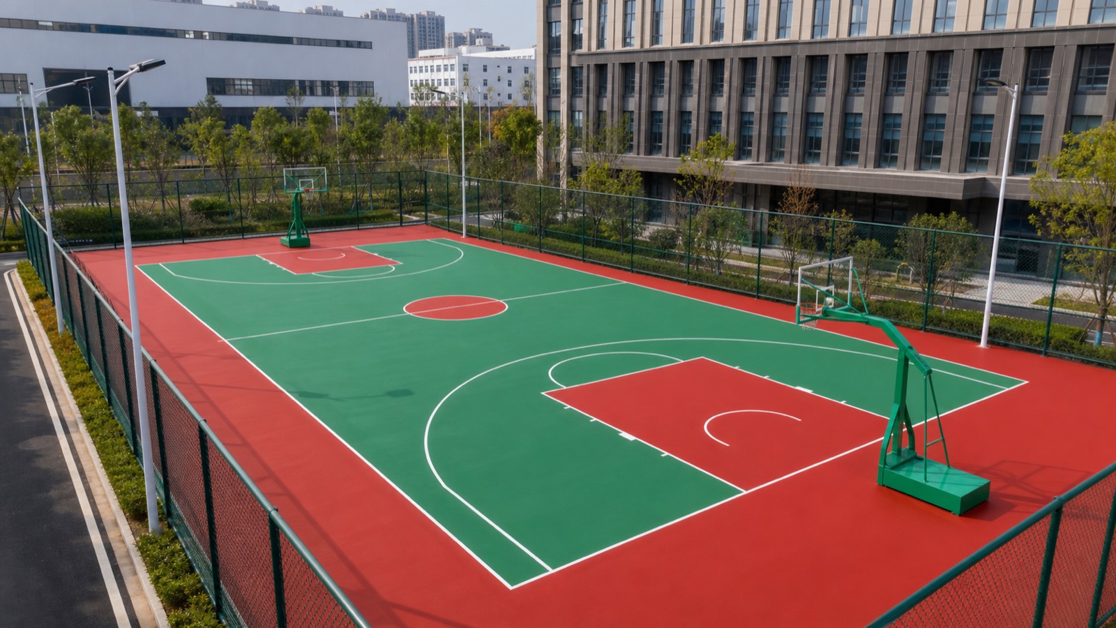 篮球场建设项目展示