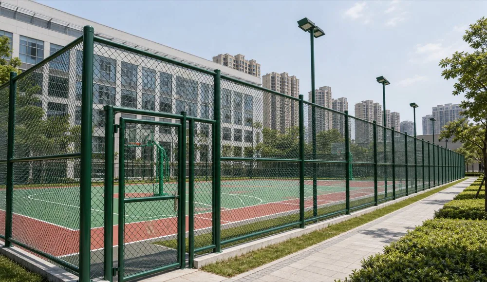 某园区篮球场围网灯光案例