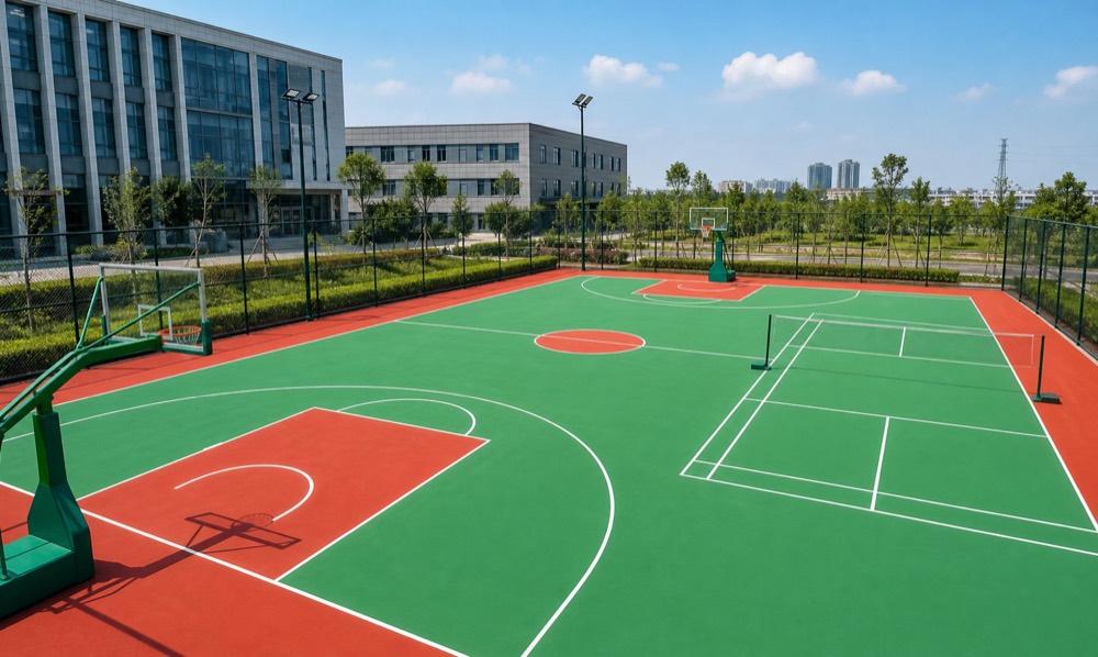 硅PU篮球场建设相关图片2